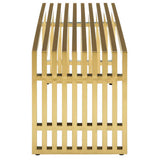 Fenn Medium Stainless Steel Bench in Gold