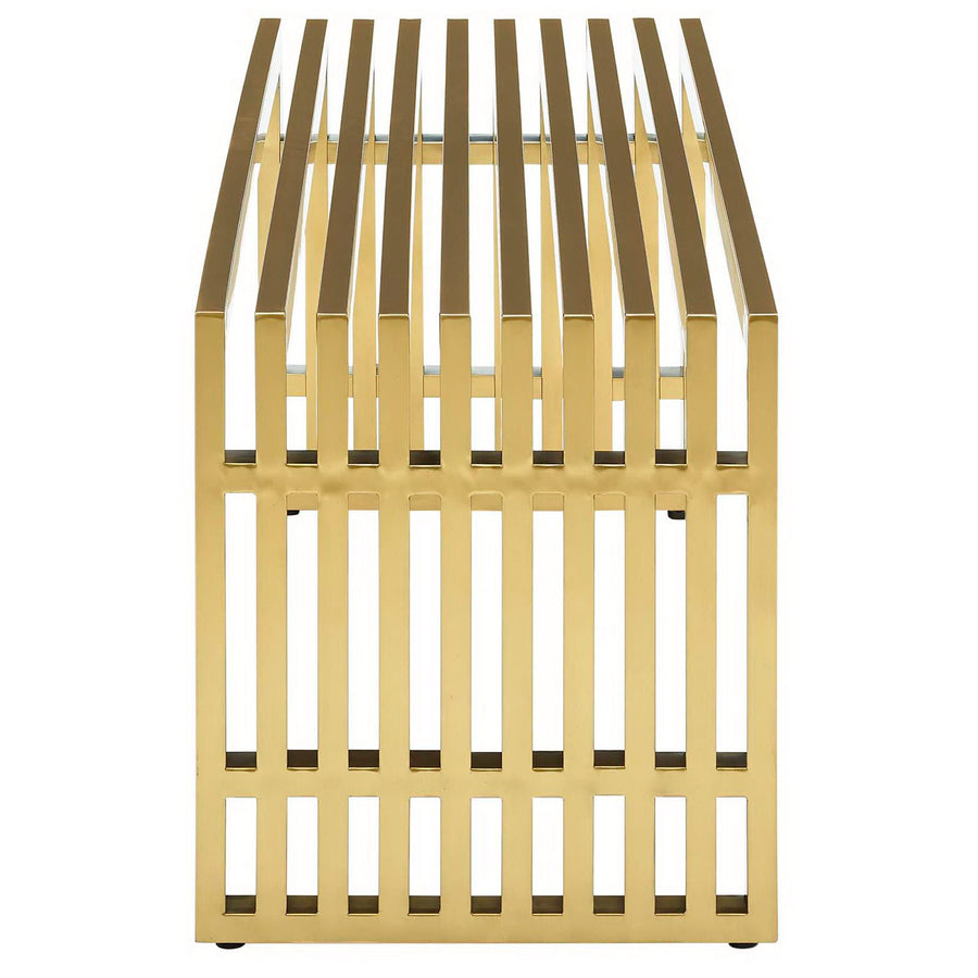 Fenn Medium Stainless Steel Bench in Gold