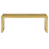 Fenn Medium Stainless Steel Bench in Gold
