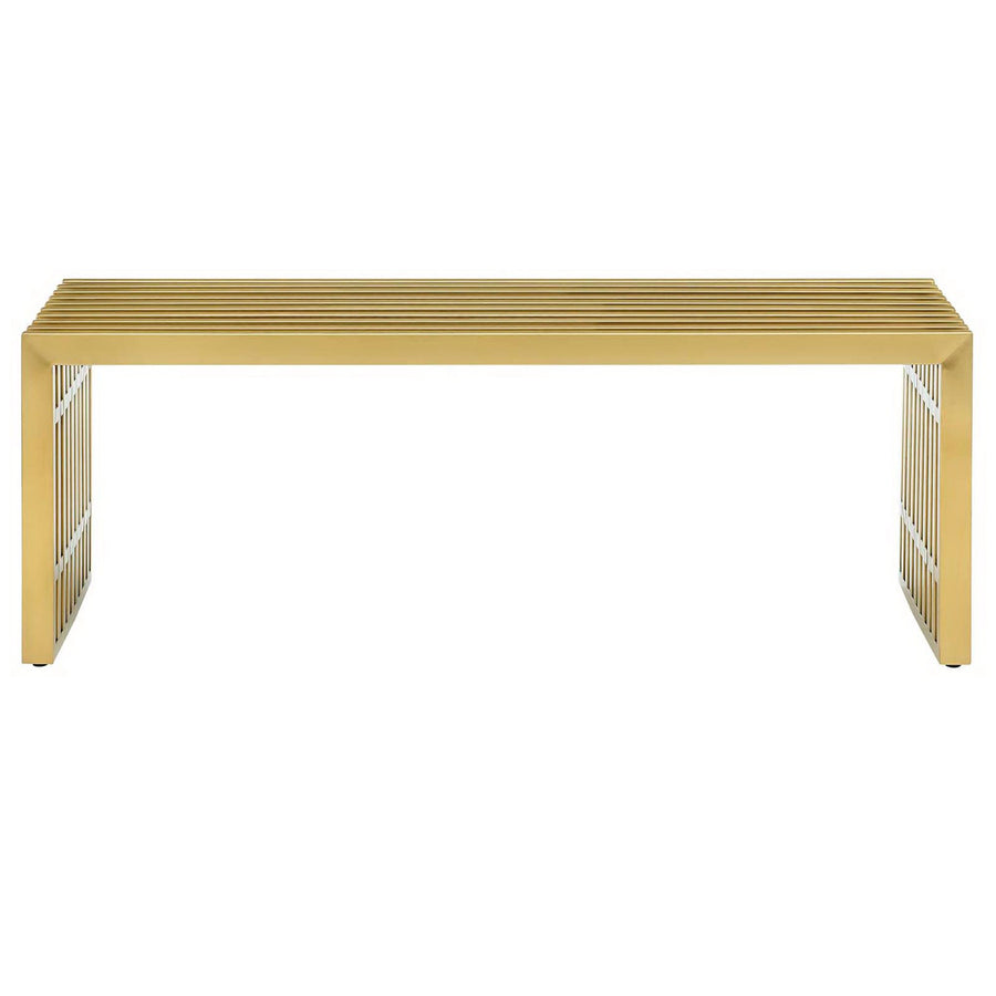 Fenn Medium Stainless Steel Bench in Gold