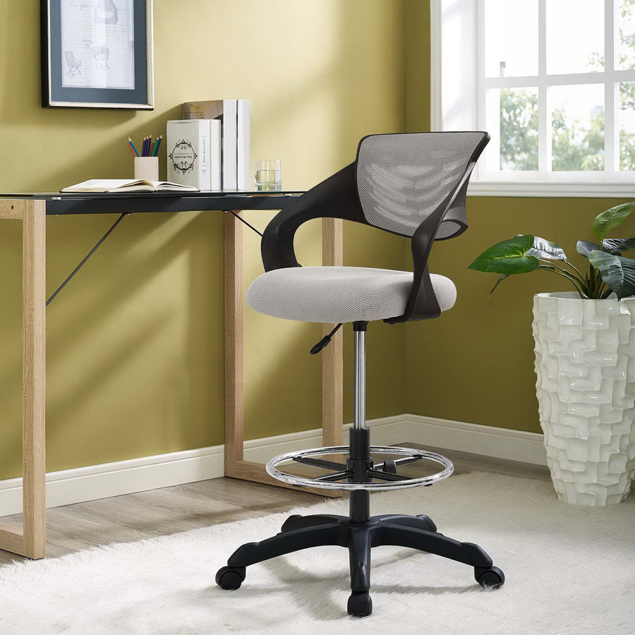 Christiansfeld Mesh Drafting Chair in Gray