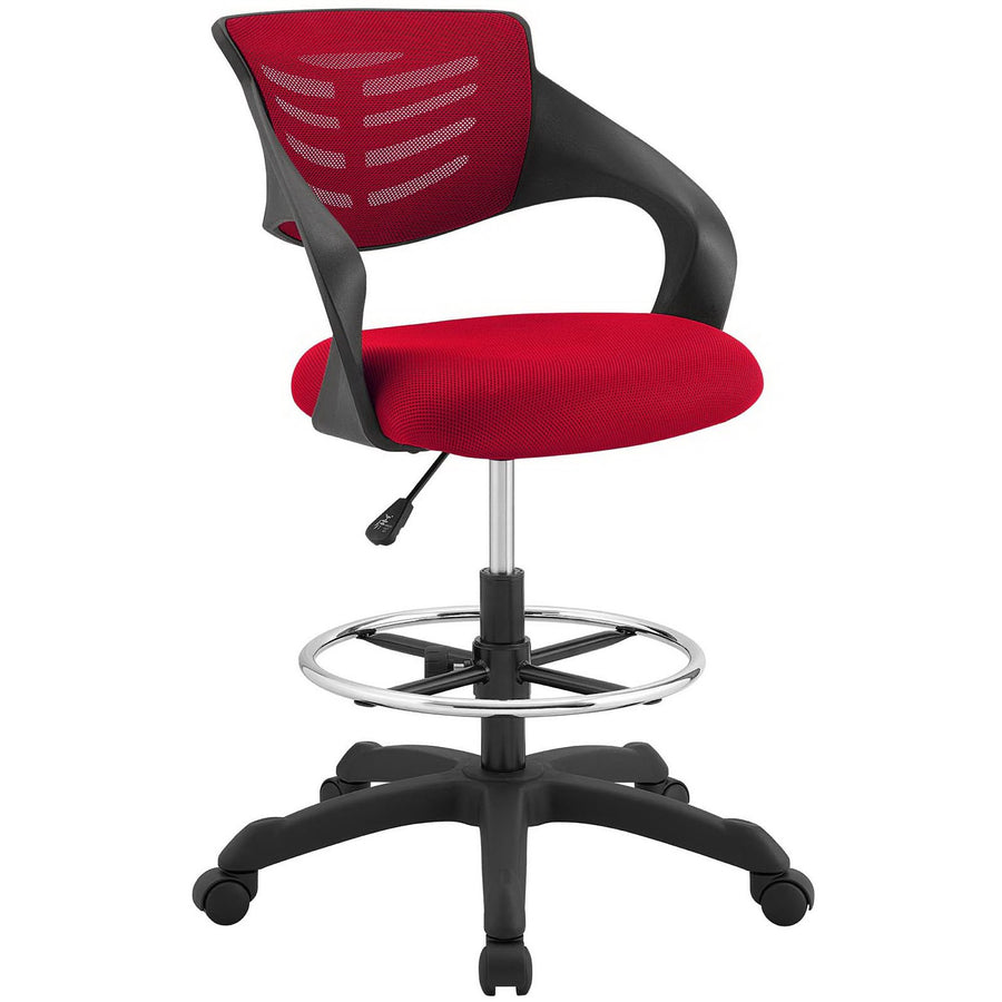 Christiansfeld Mesh Drafting Chair in Red