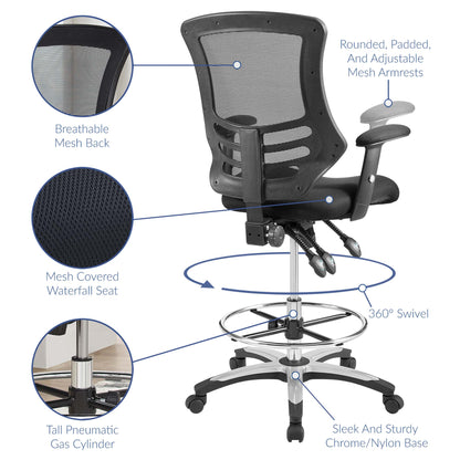 Calibrate Mesh Drafting Chair by Furniture for America