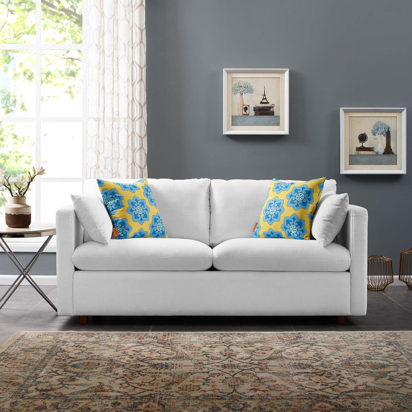 Activate Upholstered Fabric Sofa by Furniture for America