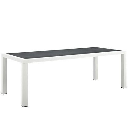 Stance 90.5" Outdoor Patio Aluminum Dining Table by Furniture For America