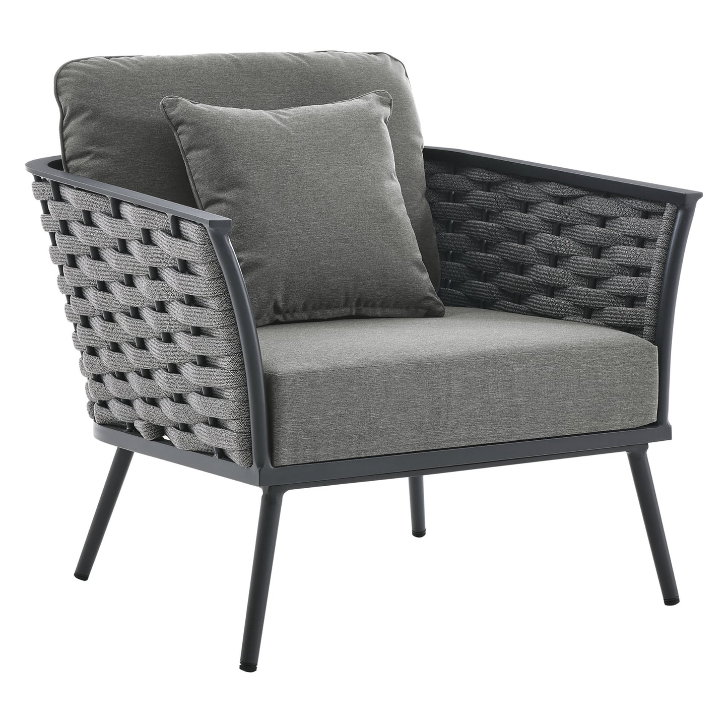 Stance Outdoor Patio Aluminum Armchair by Furniture For America