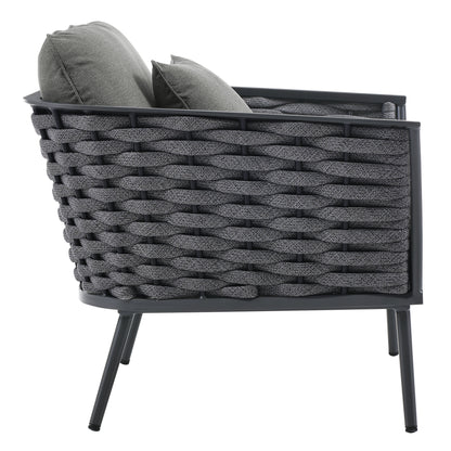 Stance Outdoor Patio Aluminum Armchair by Furniture For America