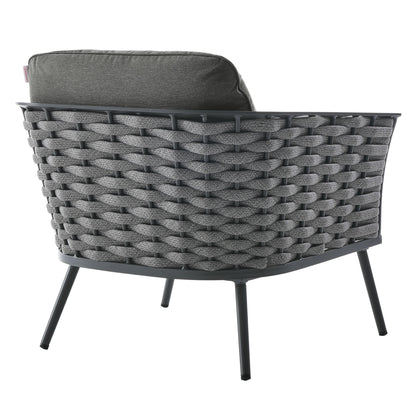 Stance Outdoor Patio Aluminum Armchair by Furniture For America