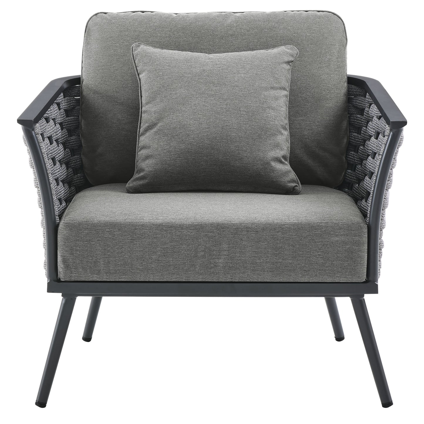 Stance Outdoor Patio Aluminum Armchair by Furniture For America