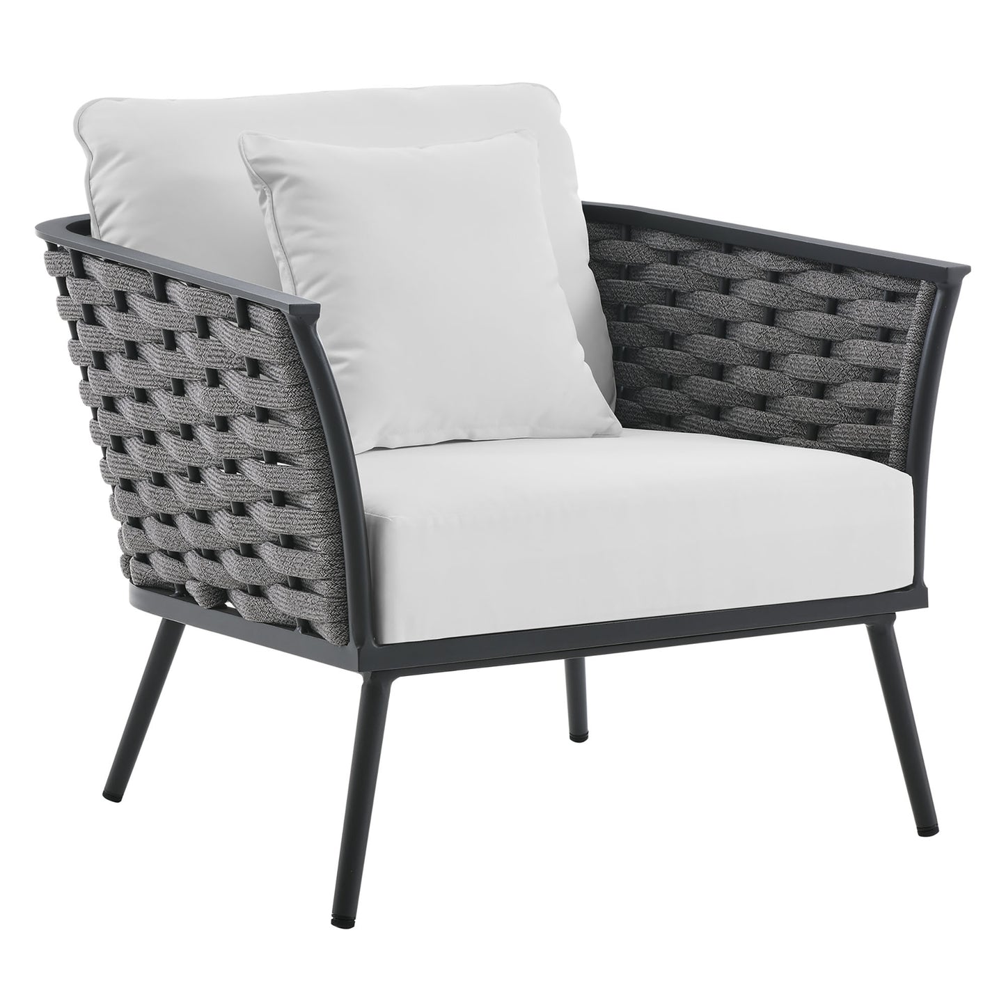 Stance Outdoor Patio Aluminum Armchair by Furniture For America