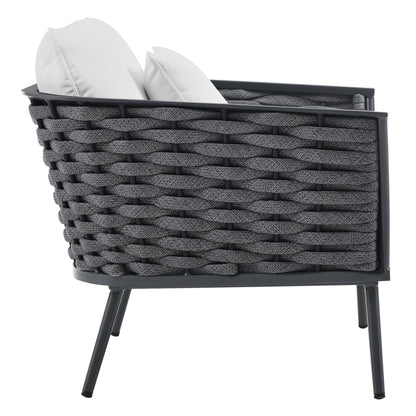 Stance Outdoor Patio Aluminum Armchair by Furniture For America