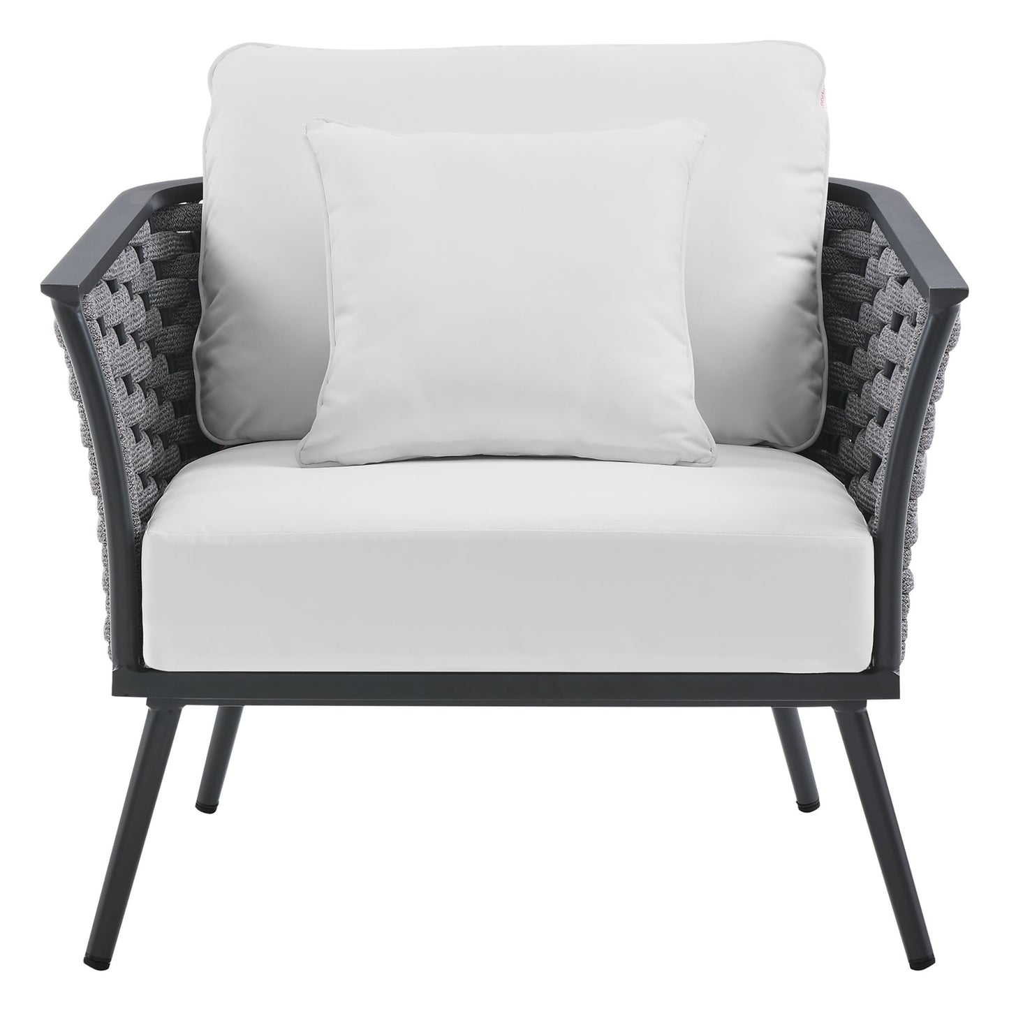 Stance Outdoor Patio Aluminum Armchair by Furniture For America