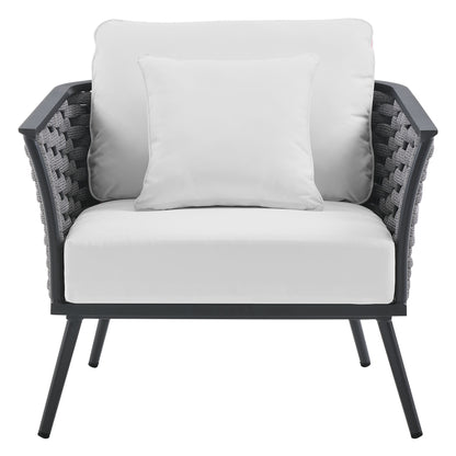 Stance Outdoor Patio Aluminum Armchair by Furniture For America