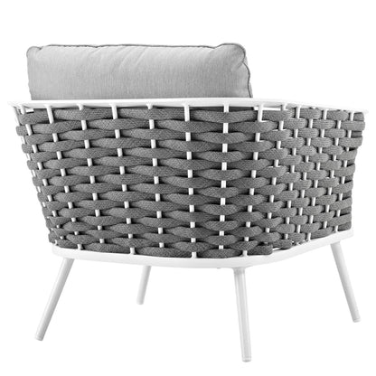Stance Outdoor Patio Aluminum Armchair by Furniture For America