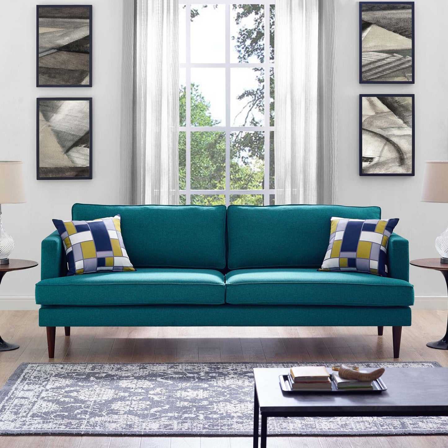 Agile Upholstered Fabric Sofa by Furniture for America