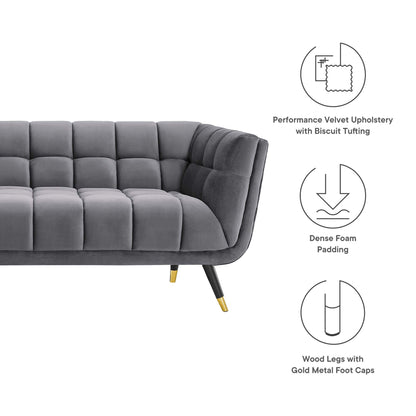 Adept Performance Velvet Sofa by Furniture for America