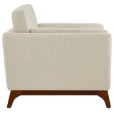 Nerys Upholstered Fabric Armchair in Beige
