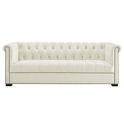 Heritage Performance Velvet Sofa by Furniture for America