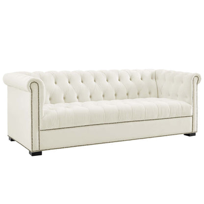 Heritage Performance Velvet Sofa by Furniture for America
