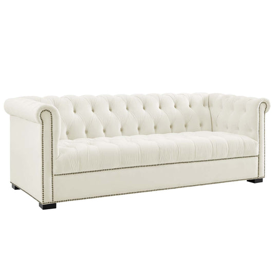 Heritage Performance Velvet Sofa by Furniture for America