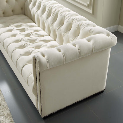 Heritage Performance Velvet Sofa by Furniture for America