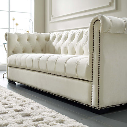 Heritage Performance Velvet Sofa by Furniture for America