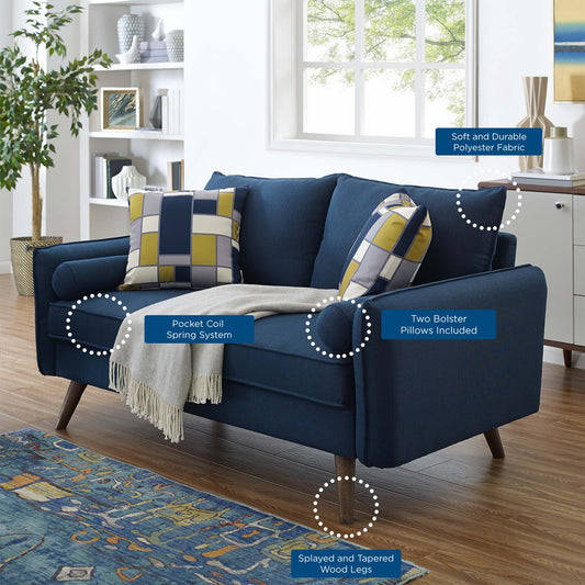 Revive Upholstered Fabric Loveseat by Furniture for America