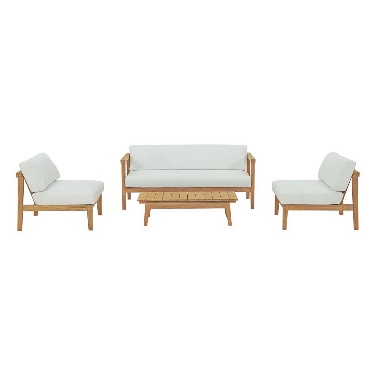 Bayport 4 Piece Outdoor Patio Teak Set by Furniture For America