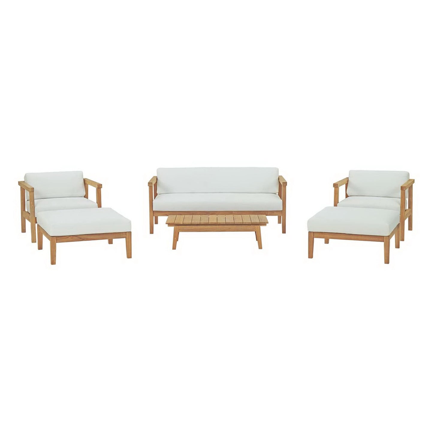 Bayport 6 Piece Outdoor Patio Teak Set by Furniture For America