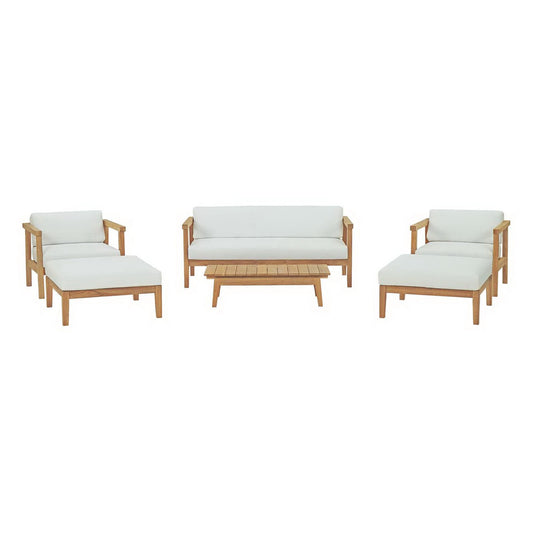 Bayport 6 Piece Outdoor Patio Teak Set by Furniture For America
