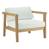 Fable 6 Piece Outdoor Patio Teak Set in Natural White