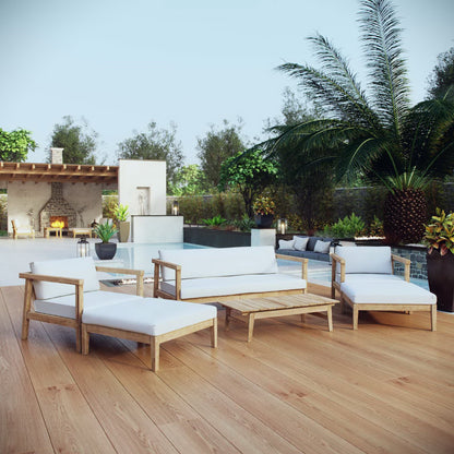 Bayport 6 Piece Outdoor Patio Teak Set by Furniture For America