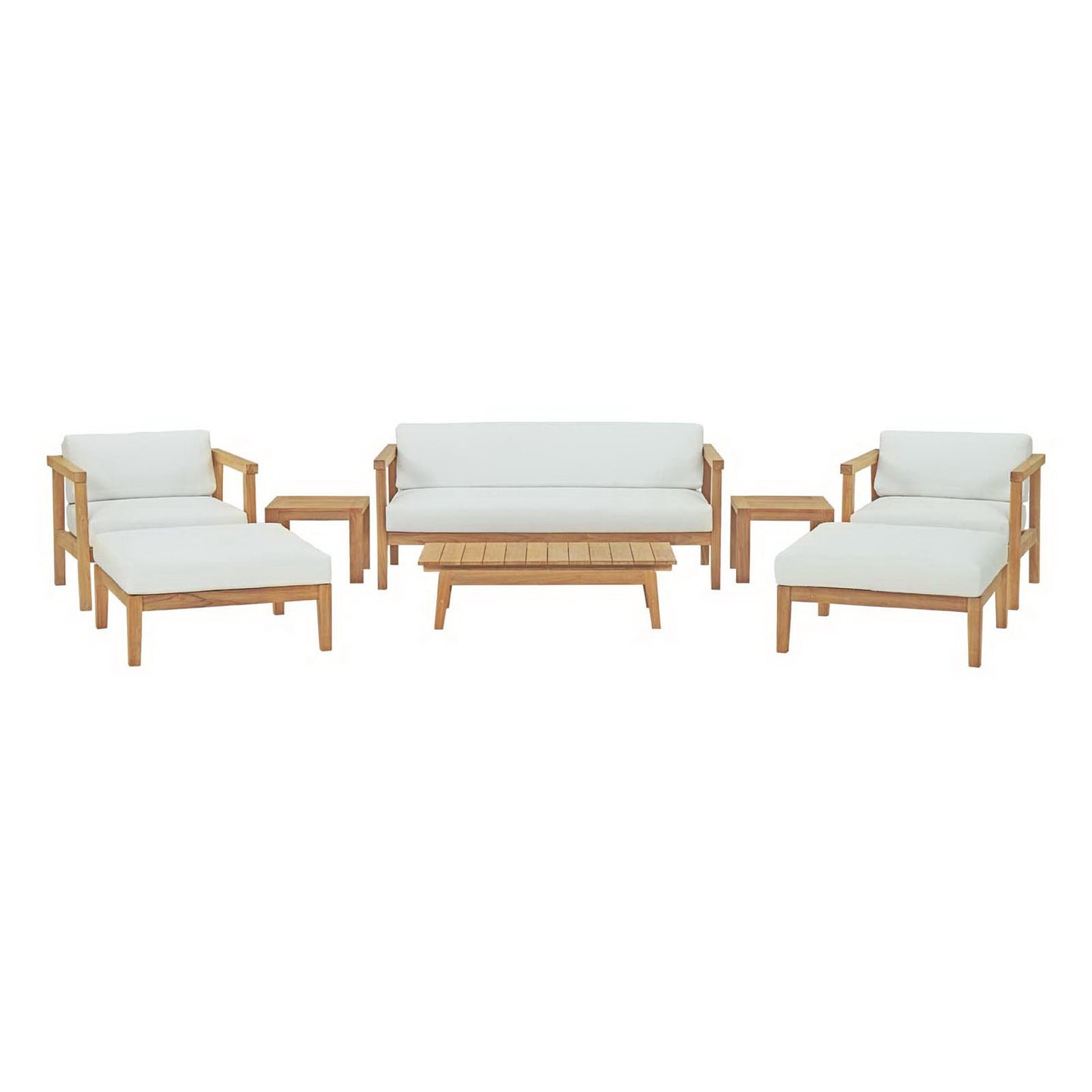 Bayport 8 Piece Outdoor Patio Teak Set by Furniture For America