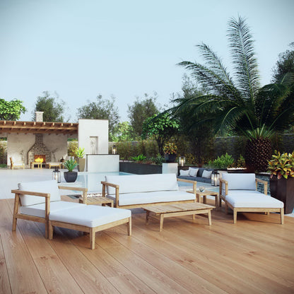 Bayport 8 Piece Outdoor Patio Teak Set by Furniture For America