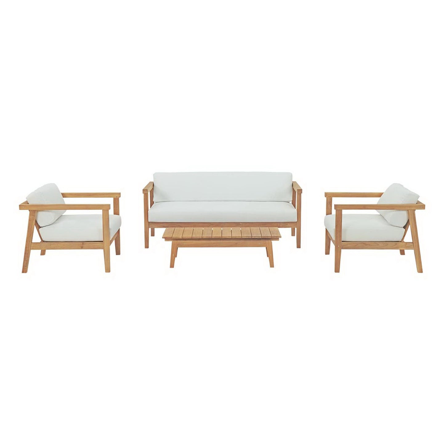 Bayport 4 Piece Outdoor Patio Teak Set by Furniture For America