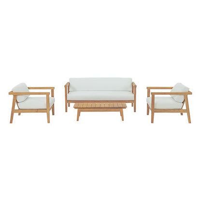 Bayport 4 Piece Outdoor Patio Teak Set by Furniture For America