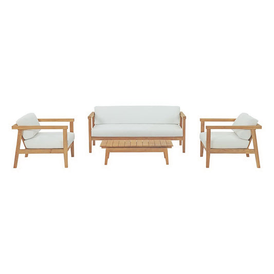 Bayport 4 Piece Outdoor Patio Teak Set by Furniture For America