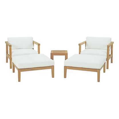 Bayport 5 Piece Outdoor Patio Teak Set by Furniture For America
