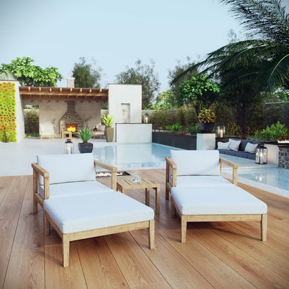 Bayport 5 Piece Outdoor Patio Teak Set by Furniture For America