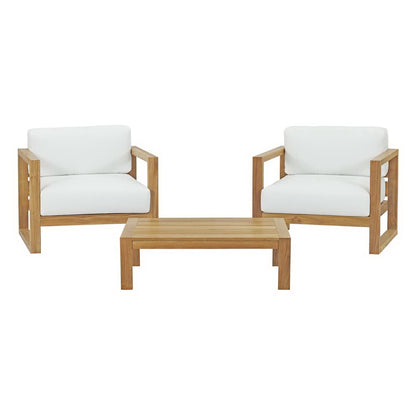 Upland 3 Piece Outdoor Patio Teak Set by Furniture For America