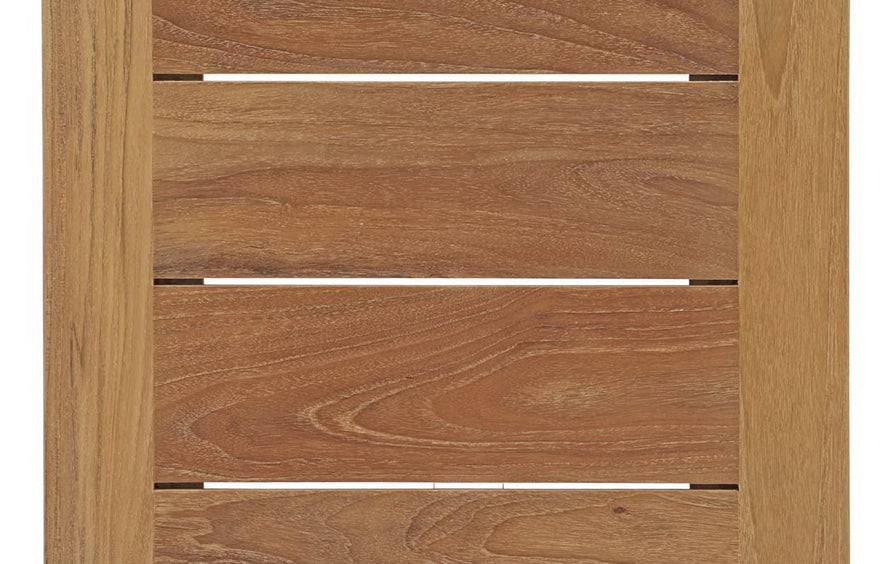 Cedar 5 Piece Outdoor Patio Teak Set in Natural White