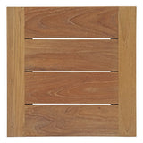 Cedar 5 Piece Outdoor Patio Teak Set in Natural White