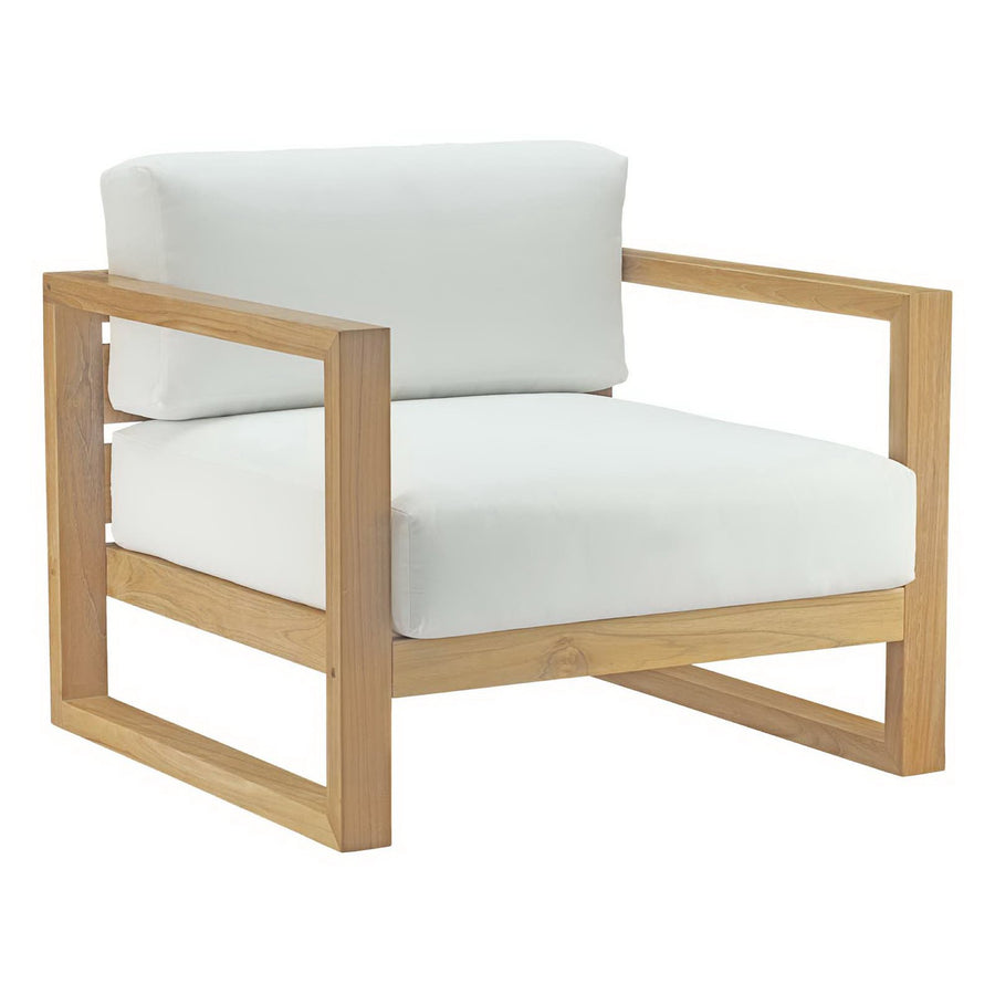 Cedar 8 Piece Outdoor Patio Teak Set in Natural White