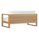 Cedar 8 Piece Outdoor Patio Teak Set in Natural White