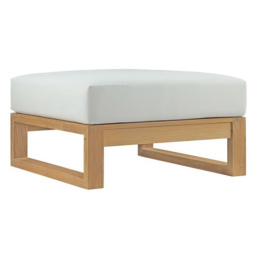 Cedar 8 Piece Outdoor Patio Teak Set in Natural White