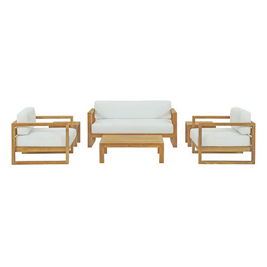 Upland 6 Piece Outdoor Patio Teak Set by Furniture For America