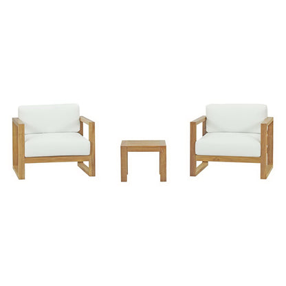 Upland 3 Piece Outdoor Patio Teak Set by Furniture For America