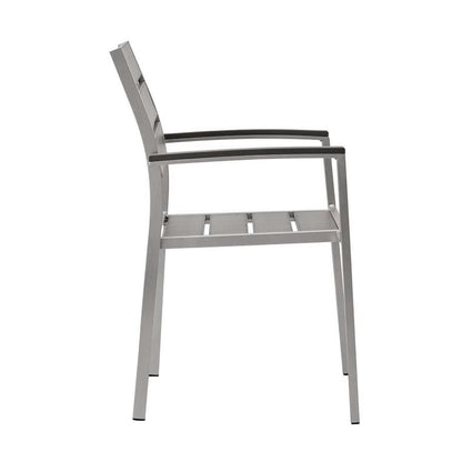 Shore Outdoor Patio Aluminum Dining Armchair by Furniture For America