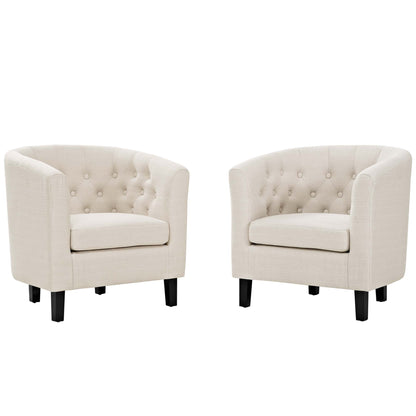 Prospect 2 Piece Upholstered Fabric Armchair Set by Furniture For America