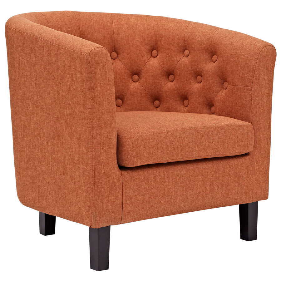 Hadley 2 Piece Upholstered Fabric Armchair Set in Orange